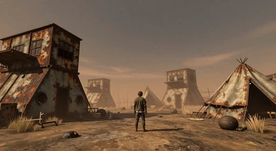Last Forge - trending survival game signal thumbnail showing a post-apocalyptic survivor camp at dusk